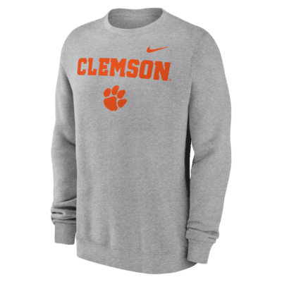 Sudadera de cuello redondo sin cierre universitaria Nike para hombre Clemson Tigers Primetime Primary Stack