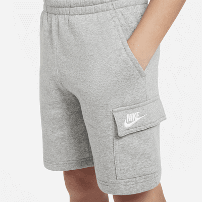 Shorts cargo para niños talla grande Nike Sportswear Club Fleece