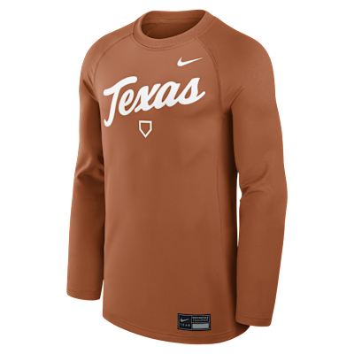 Texas Dugout Game Time Men's Nike Dri-FIT College Long-Sleeve T-Shirt
