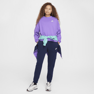 Nike Sportswear Club Fleece Girls' Boxy Crew-Neck Sweatshirt