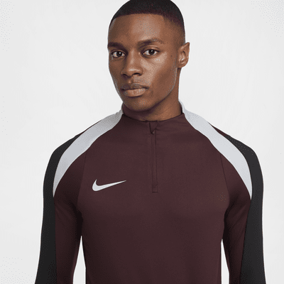 Męska treningowa koszulka piłkarska z zamkiem 1/2 Dri-FIT Nike Strike