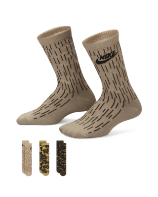 Детские носки Nike Camo Dri-FIT Crew Socks (3 Pairs) Little Kids' Socks