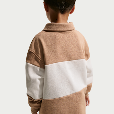 Nike Club Little Kids' French Terry Long-Sleeve Rugby Polo