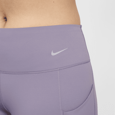 Leggings a tutta lunghezza a vita media con tasche e sostegno elevato Nike Go – Donna