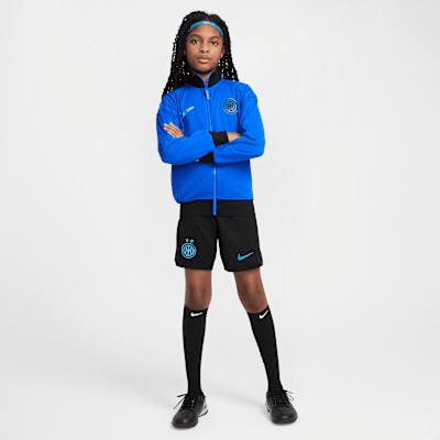 Inter Milan 2025/26 Stadium Home Nike Dri-FIT-replikafodboldshorts til større børn