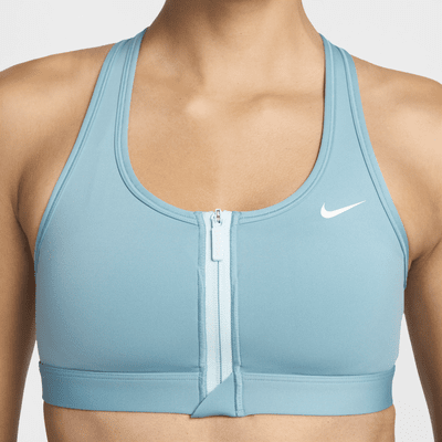 Nike Swoosh 正面拉鍊女款中度支撐型襯墊運動內衣