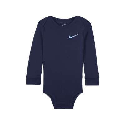 Bodys de manga larga (paquete de 3) para bebé (de 12 a 24 meses) Nike Baby Essentials