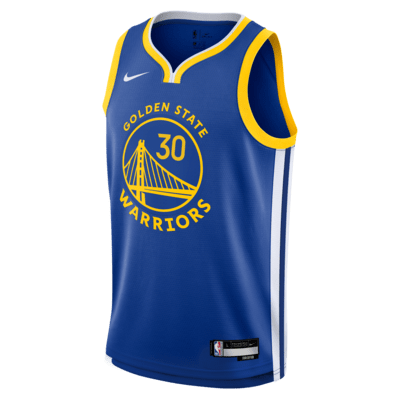 Stephen Curry Golden State Warriors 2023/24 Icon Edition Big Kids' Nike NBA Swingman Jersey