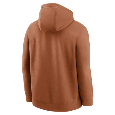 Texas Longhorns Legacy Club Foundational Men's Nike College Pullover Hoodie