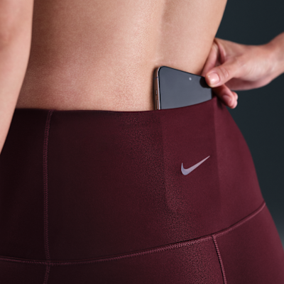 Nike (M) One Dri-FIT Bike Shorts (ca. 20 cm) mit hohem Bund und Taschen für Damen (Schwangere und Mütter)