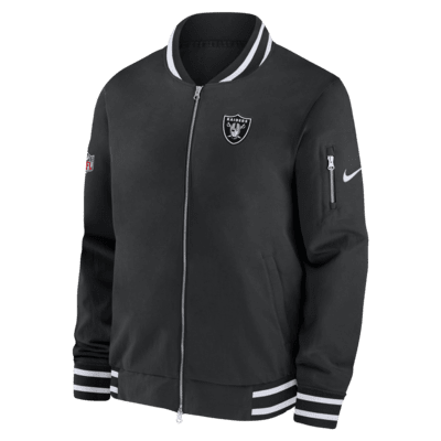 Veste aviateur à zip Nike Coach (NFL Las Vegas Raiders) pour homme