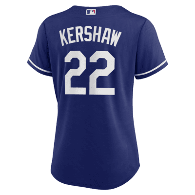 Camiseta de béisbol Replica para mujer MLB Los Angeles Dodgers (Clayton Kershaw) 