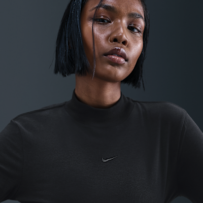 Playera de manga larga slim con cuello alto para mujer Nike Sportswear Chill Knit