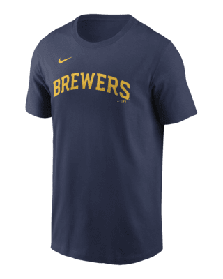 Мужская футболка Christian Yelich Milwaukee Brewers Fuse Nike MLB