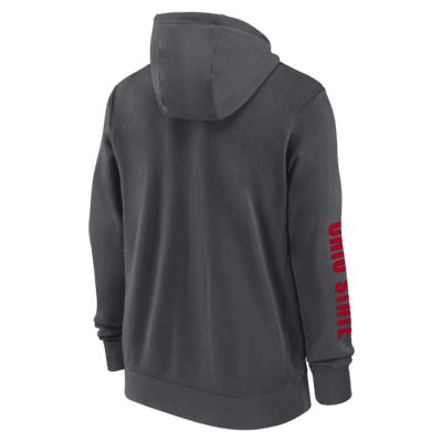 Ohio State Buckeyes Sideline Team Issue Men's Nike College Full-Zip Hoodie