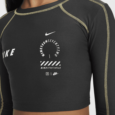 Crop top à manches longues Nike Sportswear pour fille