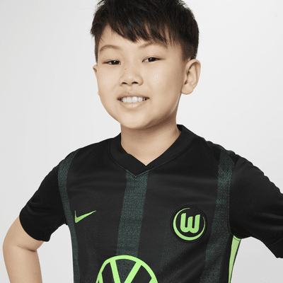 Segona equipació Stadium VfL Wolfsburg 2024/25 Samarreta de futbol de rèplica Nike Dri-FIT - Nen/a