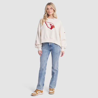 Sudadera de cuello redondo sin cierre Nike de la NFL para mujer Arizona Cardinals Rivalries Collection Oversized