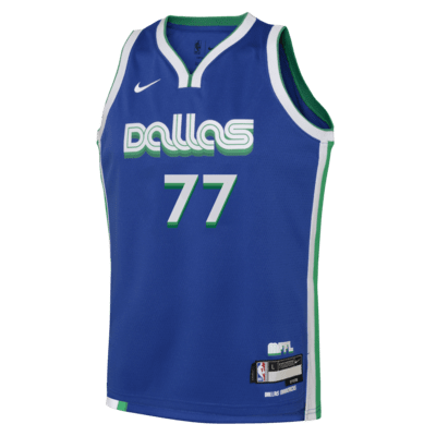 Luka Doncic Dallas Mavericks City Edition Nike Swingman NBA-jersey met Dri-FIT voor kids