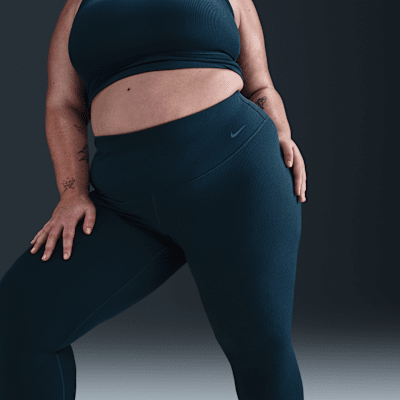 Nike Zenvy Rib Women's Gentle-Support High-Waisted 7/8 Leggings (Plus Size)