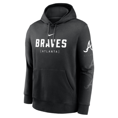 Sudadera con gorro sin cierre Nike de la MLB para hombre Atlanta Braves Fashion Club