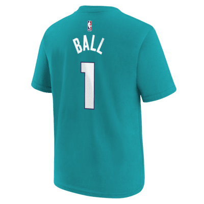 Playera Nike de la NBA para niños talla grande LaMelo Ball Charlotte Hornets