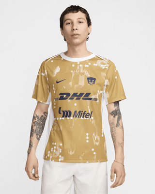 Мужские шорты Pumas UNAM Academy Pro Nike Dri-FIT Soccer Short-Sleeve Pre-Match Top