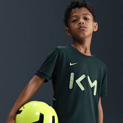 Kylian Mbappé Academy Older Kids' Nike Dri-FIT Football Short-Sleeve Top
