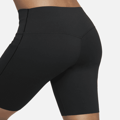 Shorts de ciclismo de 20 cm y tiro medio de media sujeción para mujer Nike Universa con bolsillos