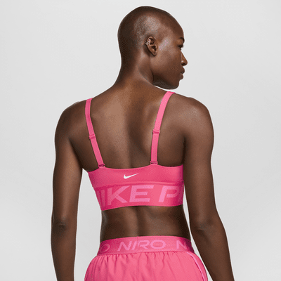 Brassière de sport rembourrée à maintien normal Nike Pro Indy Plunge pour femme