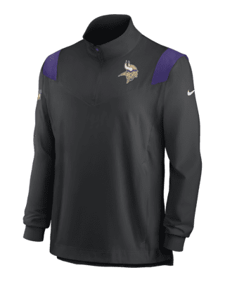 Minnesota Vikings Nike Sideline Player Quarter-Zip Jacket - Black