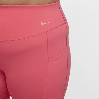 Leggings 7/8 de tiro alto y sujeción media con bolsillos para mujer (talla grande) Nike Universa