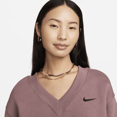 Nike Sportswear Phoenix Fleece Women's Cropped V-Neck Top