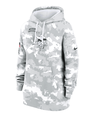 Женское худи Minnesota Vikings Salute to Service Primary Edge Club Nike NFL Pullover Hoodie