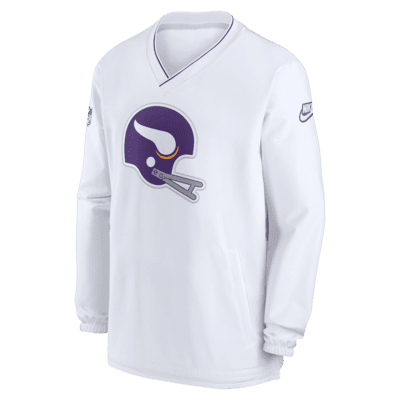 Playera rompevientos de manga larga Nike de la NFL para hombre Minnesota Vikings Logo