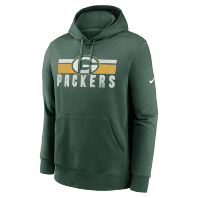 Nike Black Green Bay Packers Rflctv Chevron Pullover Hoodie for