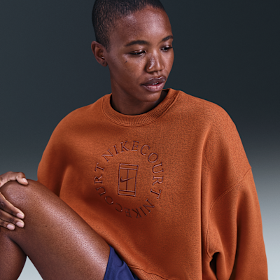 NikeCourt Heritage Phoenix Fleece Women's Over-Oversized Crew-Neck Sweatshirt