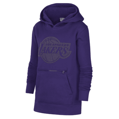 Sweat à capuche en tissu Fleece Nike NBA Los Angeles Lakers Courtside pour Enfant plus âgé