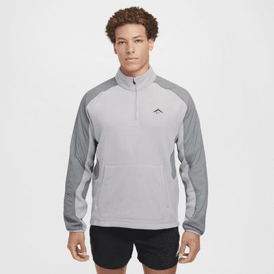 Maglia da running in fleece con zip a 1/4 Nike Trail Polartec® – Uomo