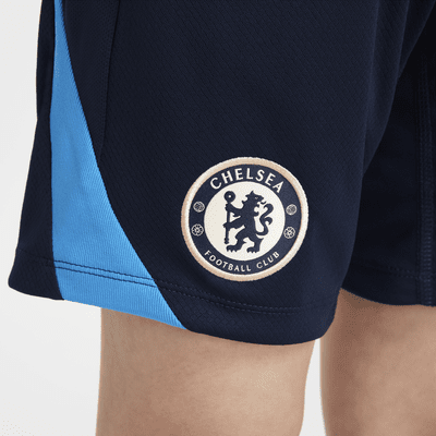 Chelsea FC Strike Nike Dri-FIT strikket fotballshorts til store barn