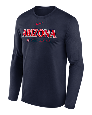 Мужская футболка Arizona Courtside Basketball Shootaround Legend Nike Dri-FIT College Long-Sleeve для баскетбола