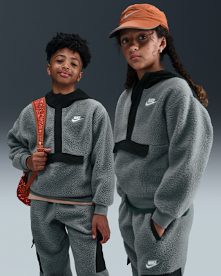 Детское худи Nike Sportswear Club Fleece Big Kids' Loose 1/4-Zip Hoodie