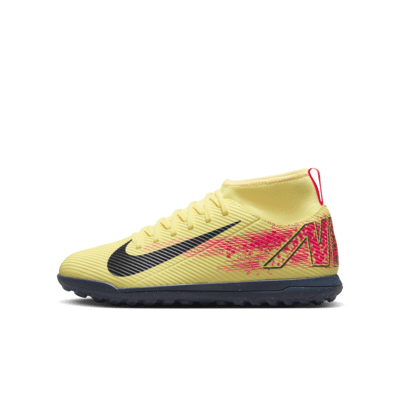 รองเท้าฟุตบอลหุ้มข้อสูงเด็กโต TF Nike Jr. Mercurial Superfly 10 Club "Kylian Mbappé"