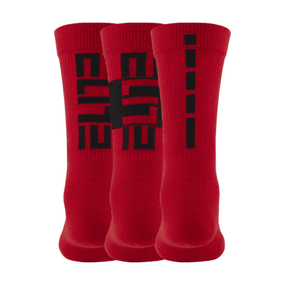 Calcetines largos de básquetbol para niños Nike Elite (3 pares)