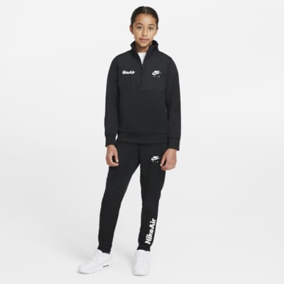 nike air tracksuit black and grey