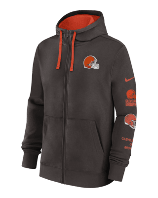 Мужское худи Cleveland Browns Club Nike NFL Full-Zip Hoodie