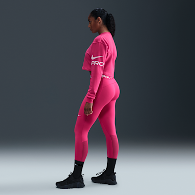 Nike Pro Women's Dri-FIT Loose Crew-Neck French Terry Sweatshirt