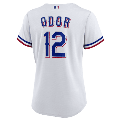Outerstuff Rougned Odor Texas Rangers White Youth Cool Base Home Replica  Jersey