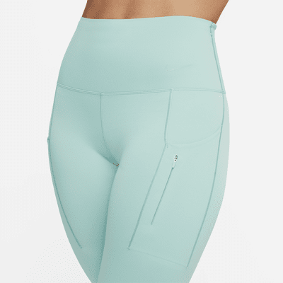 Leggings cropped de tiro alto y sujeción firme con bolsillos para mujer Nike Go