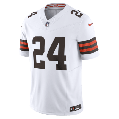 Cleveland Browns Custom Nike White Team Logo Vapor Limited Jersey